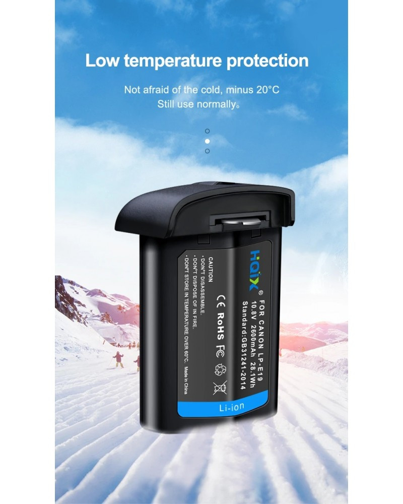 2600mAh Replacement LP-E19 Battery Pack