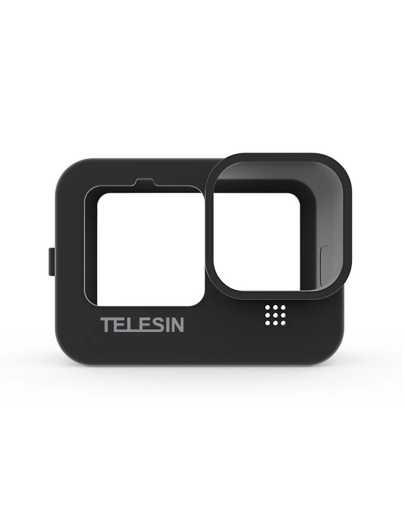 TELESIN Black Silicone Soft Case Protector Used For GoPro 12/11/10/9