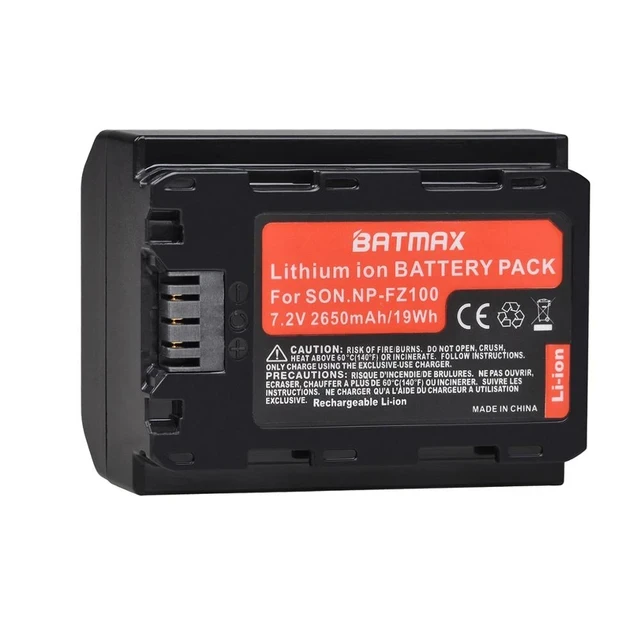 NP-FZ100 2650mAh Battery for Sony A7III A7SIII A7RIII A9 A6600