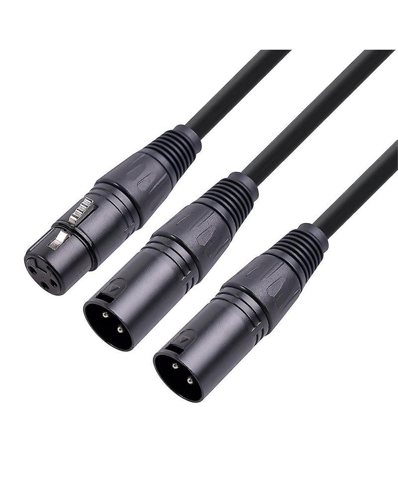 XLR Splitter Cable Female to Dual Male Y-Splitter 3Pin Balanced Microphone 50cm