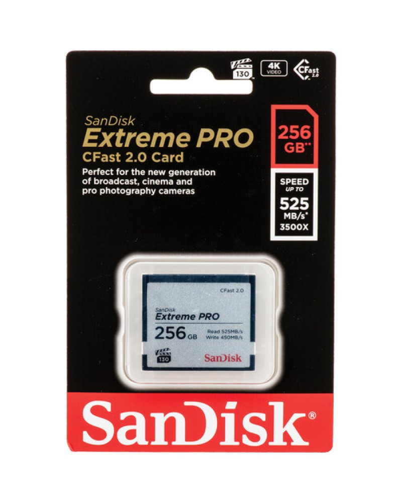 SanDisk 256GB Extreme PRO CFast 2.0 Memory Card