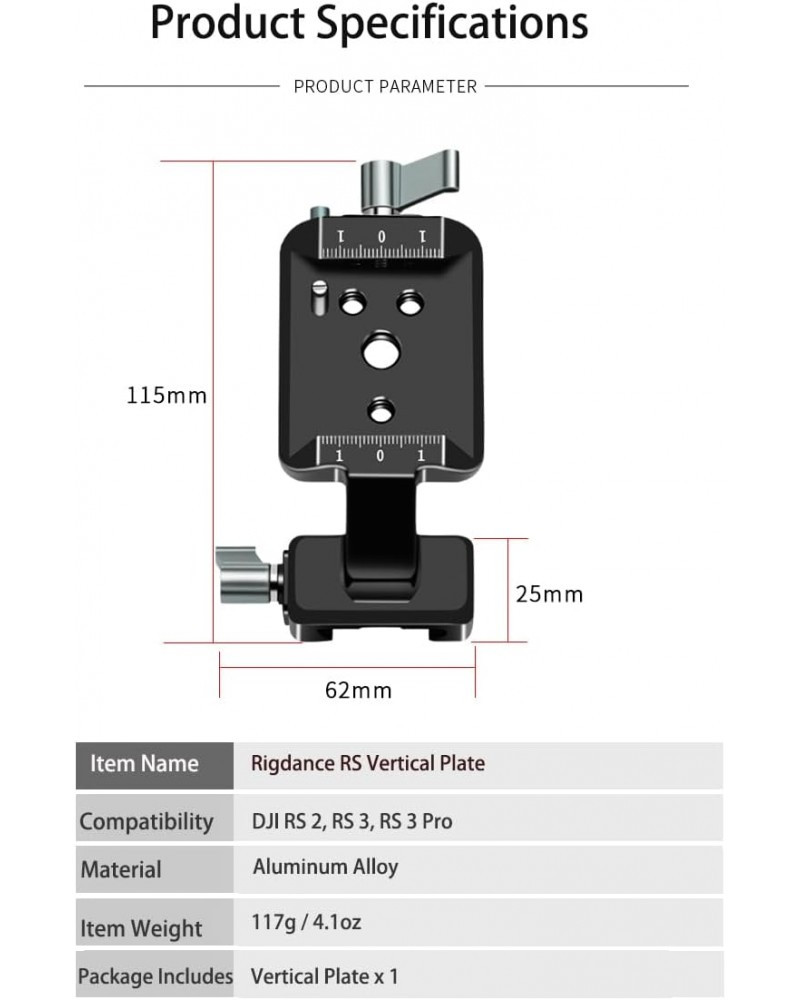VESSOR R Vertical Camera Mount for DJI RS 2/RS 3/RS 3 Pro