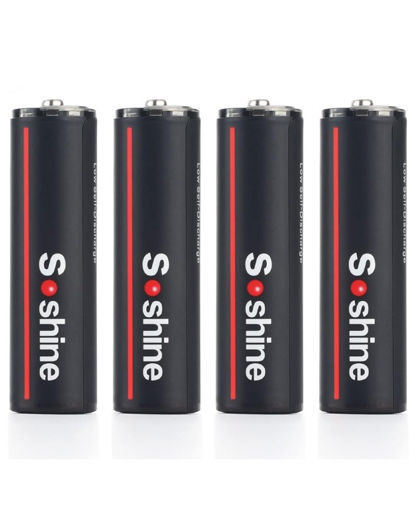 USB Type-C 3500mWh Lithium Battery AA 4Pc Rechargeable Batteries
